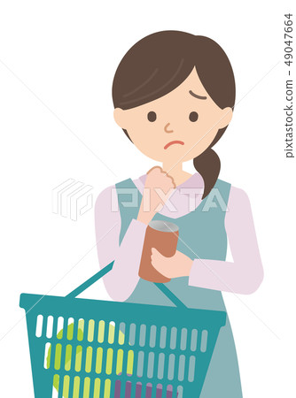 生氣的女性顧客主婦 49047664