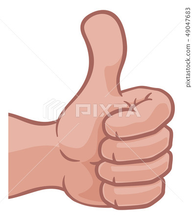 Thumbs Up Hand Cartoon Icon Thumbs Up Hand Cartoon Icon 49047683