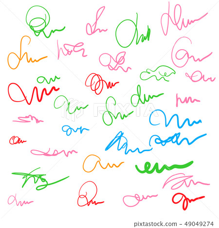 Set of hand drawn scrawl sketch. Freehand drawing. Black and white and color abstract scribbles Set of hand drawn scrawl sketch. Freehand drawing. Black and white and color abstract scribbles 49049274