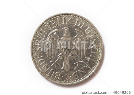 Frontal  Deutsche Mark (DM) coin minted in 1989 49049296