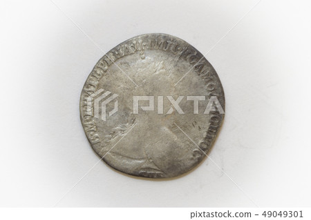 Grivennik Ekaterina 1787 obverse silver coin Grivennik Ekaterina 1787 obverse silver coin 49049301