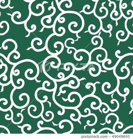 Green Japanese pattern vector. Asian motif Green Japanese pattern vector. Asian motif 49049693