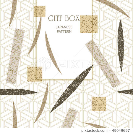 Japanese template vector. Grey leave pattern. Japanese template vector. Grey leave pattern. 49049697