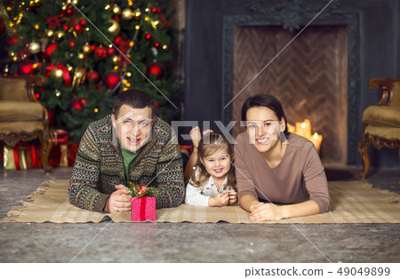 Christmas family portrait In home holiday living Christmas family portrait In home holiday living 49049899