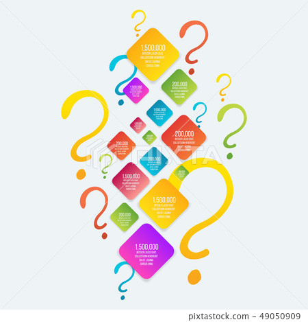 Question signs colorful vector illustration 49050909