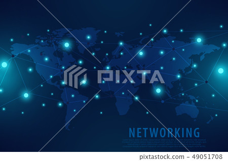 Global network connection background, vector Global network connection background, vector 49051708