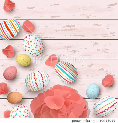 Congratulatory easter eggs on white shabby white Congratulatory easter eggs on white shabby white 49051955