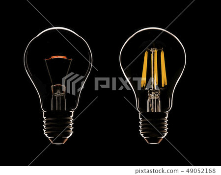 icon old lamp and led 49052168