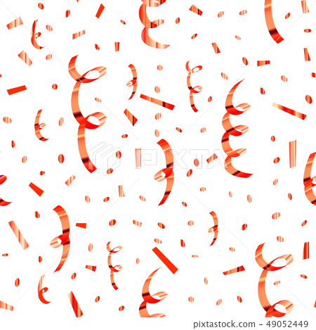 Bright red and orange serpentine and confetti, Bright red and orange serpentine and confetti, 49052449