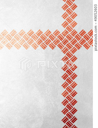 Foil Line Ashishiro Cross Red White (Background Material) 49052603