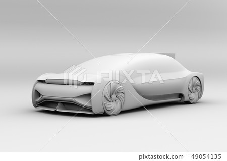 Image of auto driving luxury saloon for clay shading for background 49054135