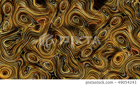 3d render Abstract gold round lines field 3d render Abstract gold round lines field 49054241