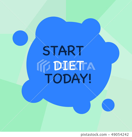Conceptual hand writing showing Start Diet Today Conceptual hand writing showing Start Diet Today 49054242