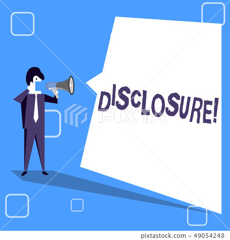Handwriting text writing Disclosure. Concept 49054248