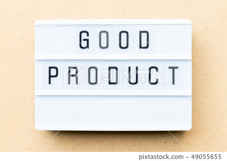 White lightbox with word good product 49055655