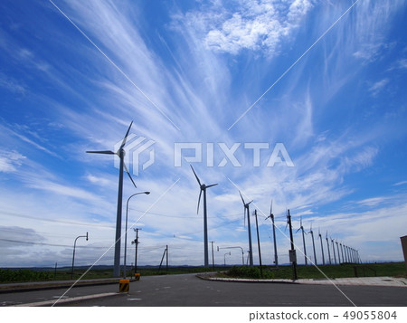 北海道夏天天空Otonrui發電廠 49055804
