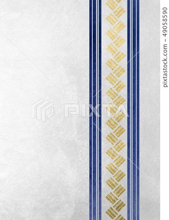 Foil line Ajiro gold blue white (background material) Foil line Ajiro gold blue white (background material) 49058590
