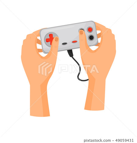 Game console concept. Entertainment and dexterity arms. 49059431
