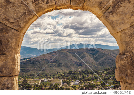Scenic view from the Xativa fortress. Hills Scenic view from the Xativa fortress. Hills 49061748