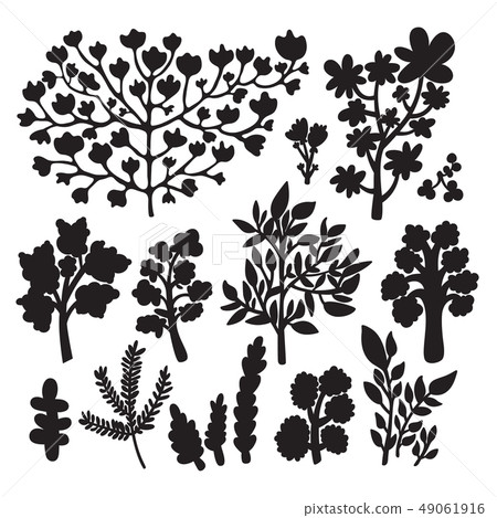 Collection of hand drawn branches on white background, vector eps8 illustration Collection of hand drawn branches on white background, vector eps8 illustration 49061916