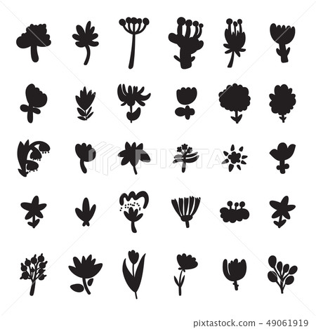 Collection of hand drawn branches on white background, vector eps8 illustration 49061919
