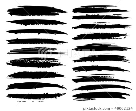 Black ink grunge brush strokes Black ink grunge brush strokes 49062124