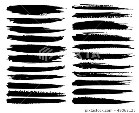 Black ink grunge brush strokes Black ink grunge brush strokes 49062125