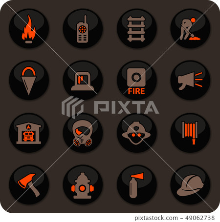 Fire-brigade icon set Fire-brigade icon set 49062738