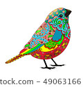Zentangle bird colorful bird colorful patterns 49063166