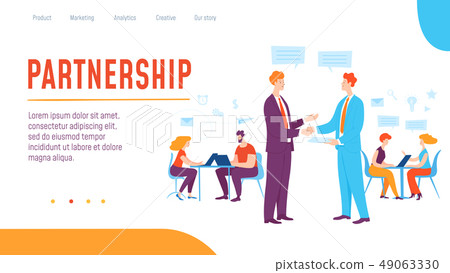 Vector concept creative business illustration with working people. Vector concept creative business illustration with working people. 49063330