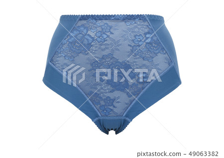 Female panties blue isolated on white background Female panties blue isolated on white background 49063382