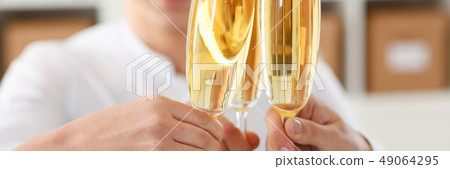 A group of businesspeople celebrating Christmas 49064295