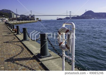 Aka Port的Yamaguchi Shimonoseki Kanmon海峽Akamon橋 49065246