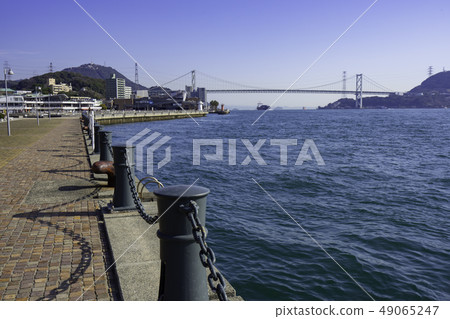 Aka Port的Yamaguchi Shimonoseki Kanmon海峽Akamon橋 49065247