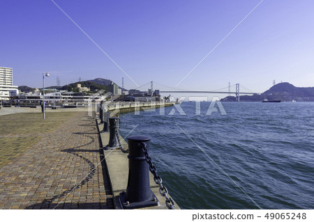 Aka Port的Yamaguchi Shimonoseki Kanmon海峽Akamon橋 49065248
