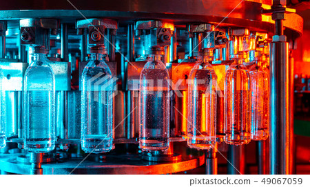 Water bottling line for processing and bottling pure spring water 49067059