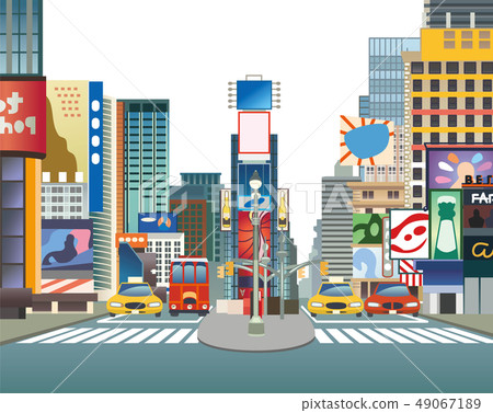 Times Square - Stock Illustration [49067189] - PIXTA