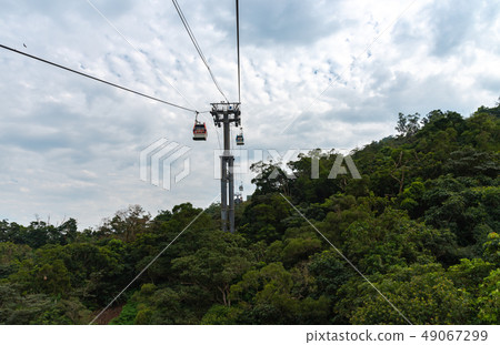 Maokong gondola with mountain. Taipei, Taiwan 49067299