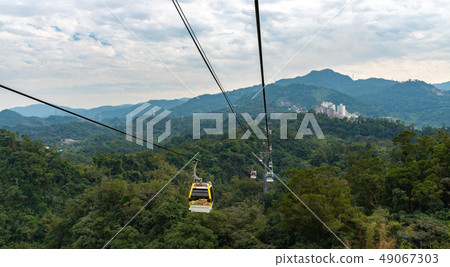 Maokong gondola with mountain. Taipei, Taiwan 49067303