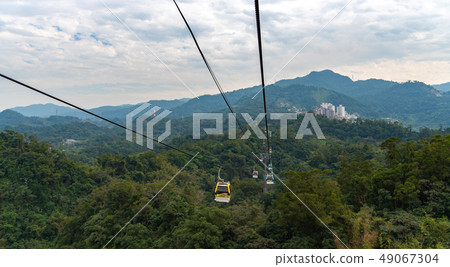 Maokong gondola with mountain. Taipei, Taiwan 49067304