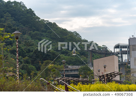 Maokong gondola with mountain. Taipei, Taiwan 49067308