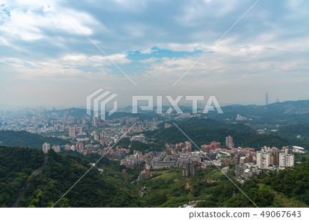 View of Taipei City view Maokong Gondola,Taiwan. 49067643