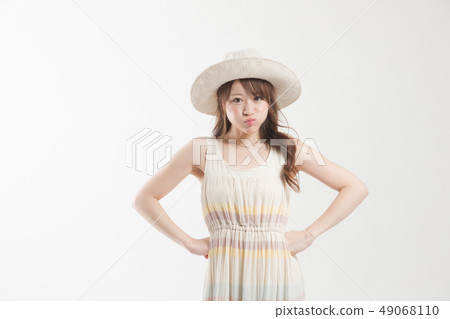 Resort dress-white background Resort dress-white background 49068110