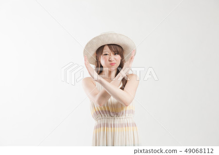 Resort dress-white background Resort dress-white background 49068112