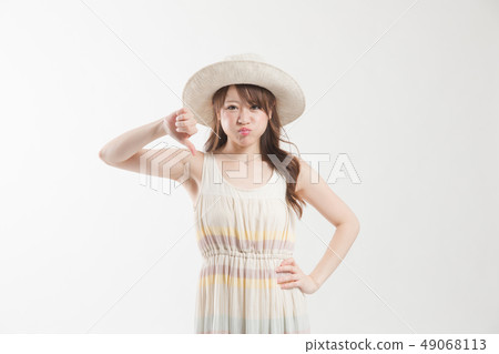Resort dress-white background Resort dress-white background 49068113