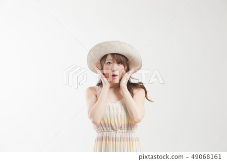 Resort dress-white background Resort dress-white background 49068161
