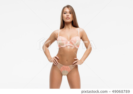 Erotic model in lingerie and high heels Erotic model in lingerie and high heels 49068789