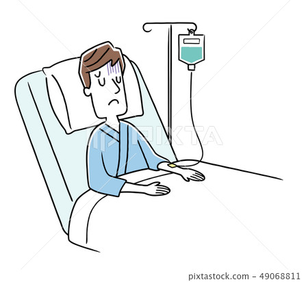 Young man being hospitalized Young man being hospitalized 49068811