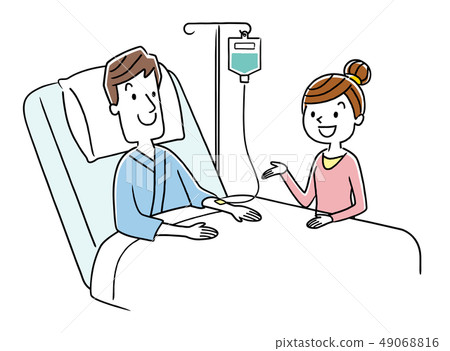 被住院的年輕人和妻子 49068816