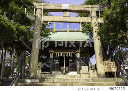 山口下關Ootoshi Shrine Torii和禮拜堂 山口下關Ootoshi Shrine Torii和禮拜堂 49070315